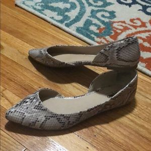 Mossimo Faux snake skin flats.